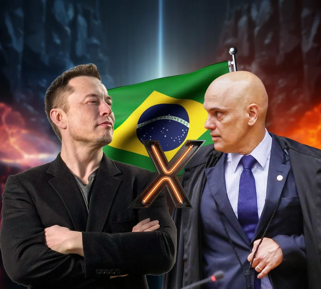 Elon Musk e Alexandre de Moraes